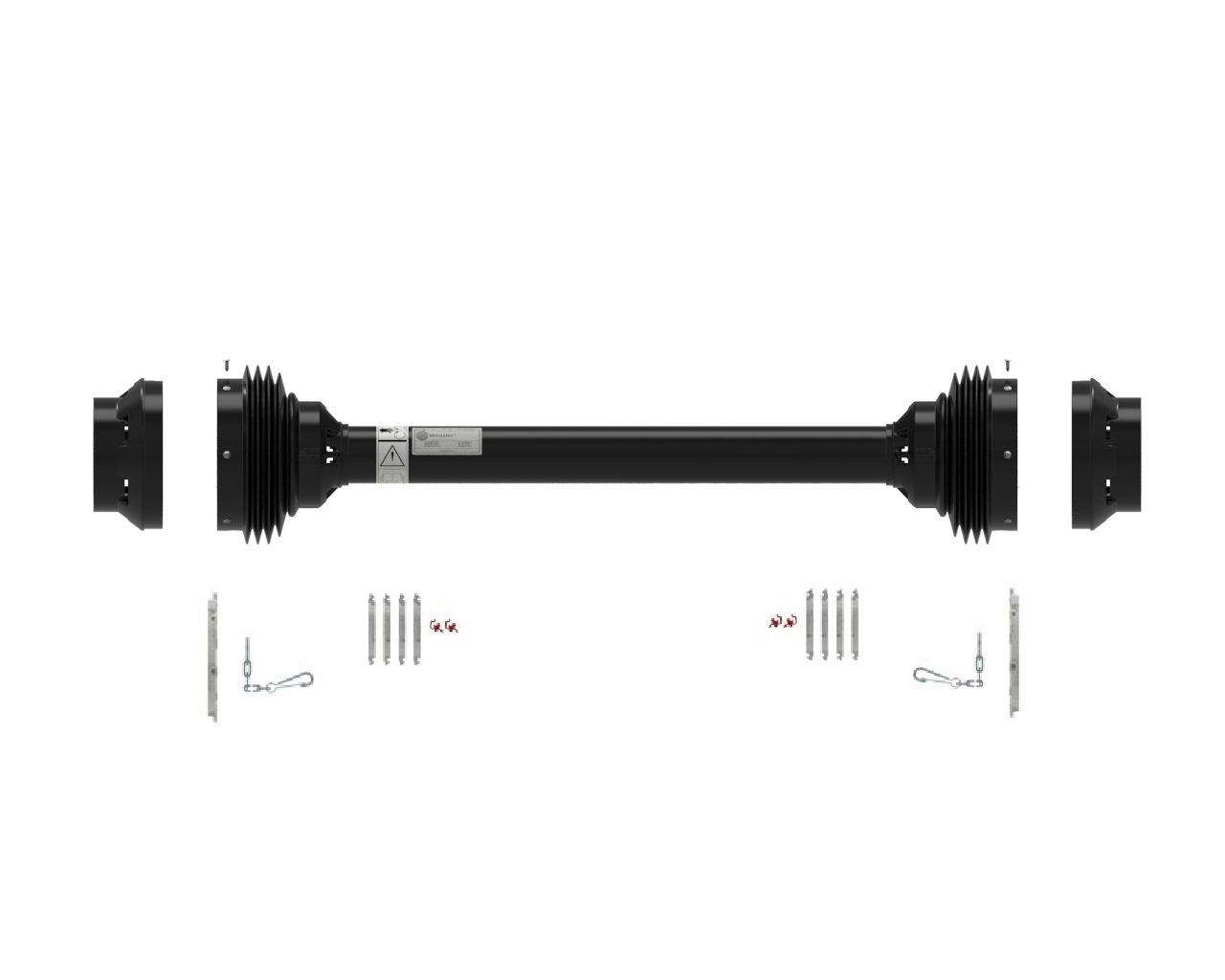 Пластиковая защита (кожух) EUCV Двойная с комплектом подшипников, AS360,1010ММ